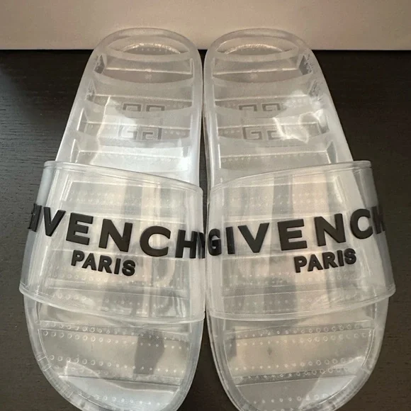 Givenchy Slides Sandals Transparent Clear Rubber - Picture 6 of 12